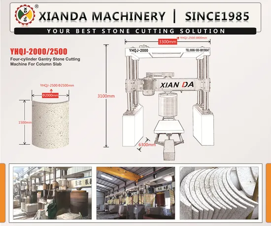 Four Cylinder Gantry Stone Cutting Machine for Column Slab
