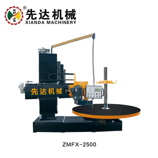 Column Cap and Base Profiling Machine Xianda Machinery High Efficiency CNC Natural Stone Column Base Cap Cutting Machine for Ganite Marble Round Shaping