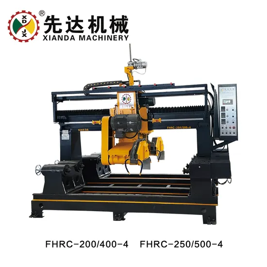 CNC Four PCS Baluster Cutting Machine Railings and Columns. Block Stone Processing Xianda Factory