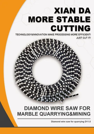 Durable Marble Granite Profiling Diamond Wire 8.8mm