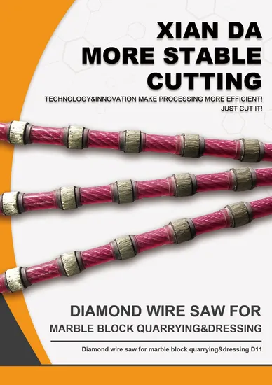 11mm Marble Durable Profiling Diamond Rope Is Trimmed and Shaped According to Granite
