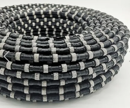 Sintered Diamond Beads Cutting of Marble Limestone and Travertine Diamond Wire Saw