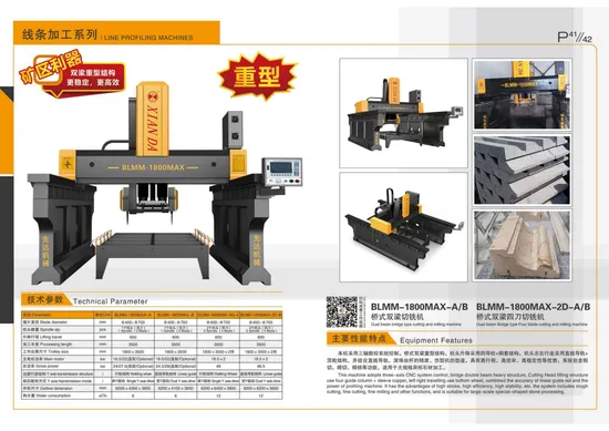 Bridge Type Linear Cutting and Milling Heavy Type Dual Beam Bridge Type Cutting and Milling Machine
