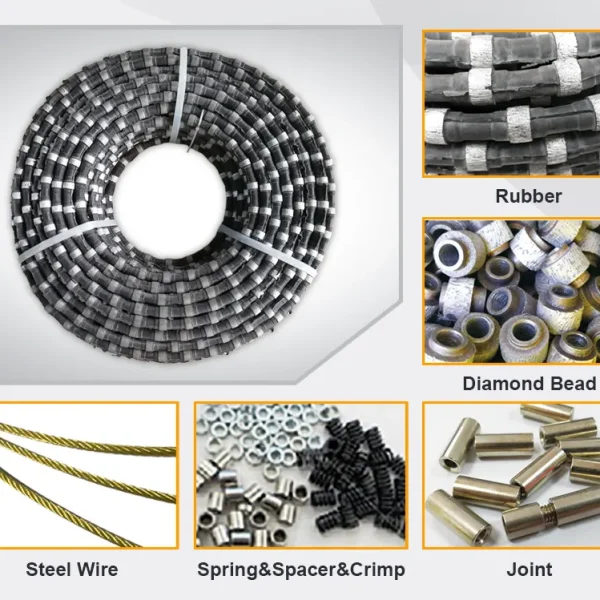 Good Quality High Efficiency Granite Cutting Diamond Wire Saw