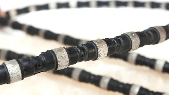 11.5mm Rubber Fixed Diamond Wire Rope Concrete Cutting Wire Saw Used on Hydraulic and Electrict Diamond Wire Saw