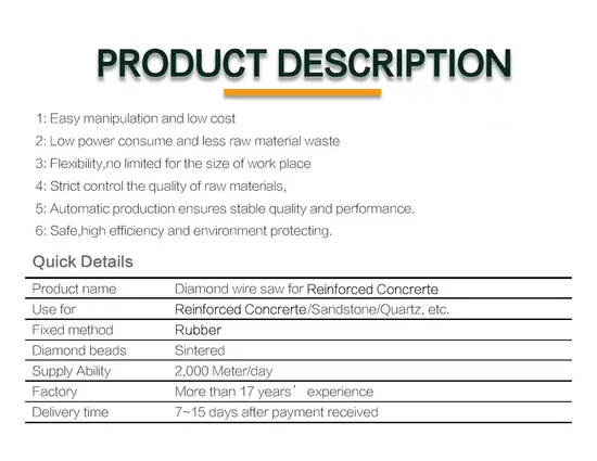 Diamond Saw for Reinforced Concrete