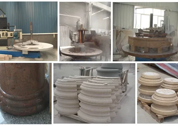 Granite Marble Column Cap and Column Base Profiling Stone Cutting Machine
