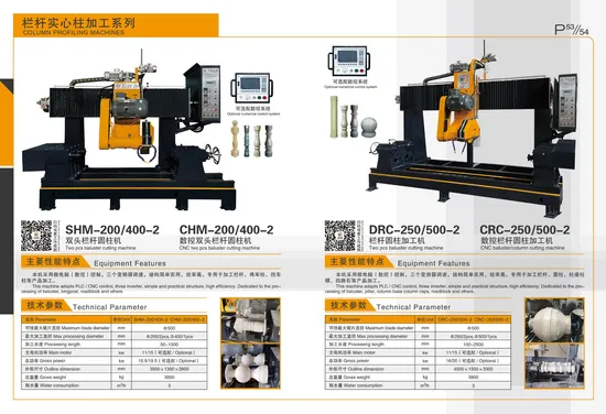 Xianda Stone Cutting Machine Two PCS Baluster Cutting Machine .Dedicated to Processing Stone Products Such as Railings, Columns, Column Caps, Roadblocks, etc.Dr