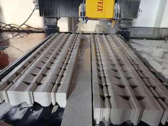 CNC Four PCS Baluster Cutting Machine Railings and Columns. Block Stone Processing Xianda Factory