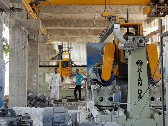 Granite Marble Slab Cutting High Efficiency Baluster Profiling Machine Roman Columns Stone Processing Equipment