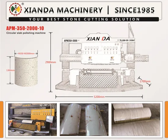 PLC Circular Slab Polishing Machine for Column Slab Polishing