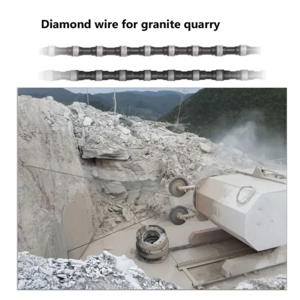11.5mm Diamond Wire Saw for Marble Quarrying for Limestone