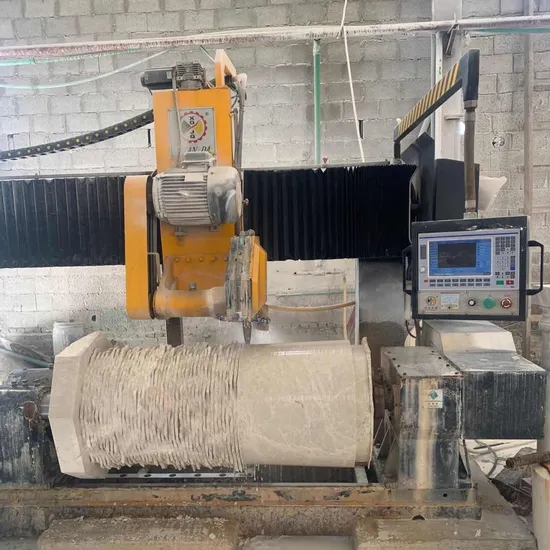 Professional Double Baluster Cutter Two Piece Stone Column Cutting Machine