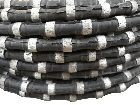 Sintered Diamond Beads Cutting of Marble Limestone and Travertine Diamond Wire Saw