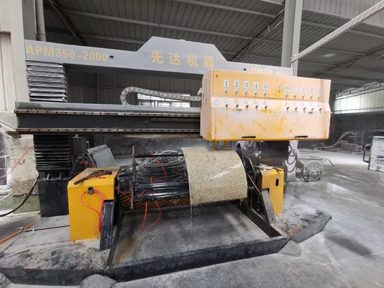 Xianda Machinery Circular Slab Polishing Machine PLC Control for Column Slab Poshing