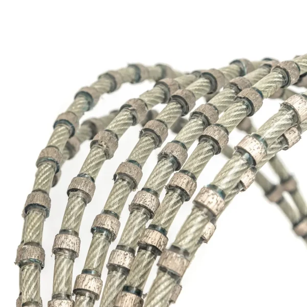 Sintered Diamond Beads Cutting of Marble Limestone and Travertine Diamond Wire Saw