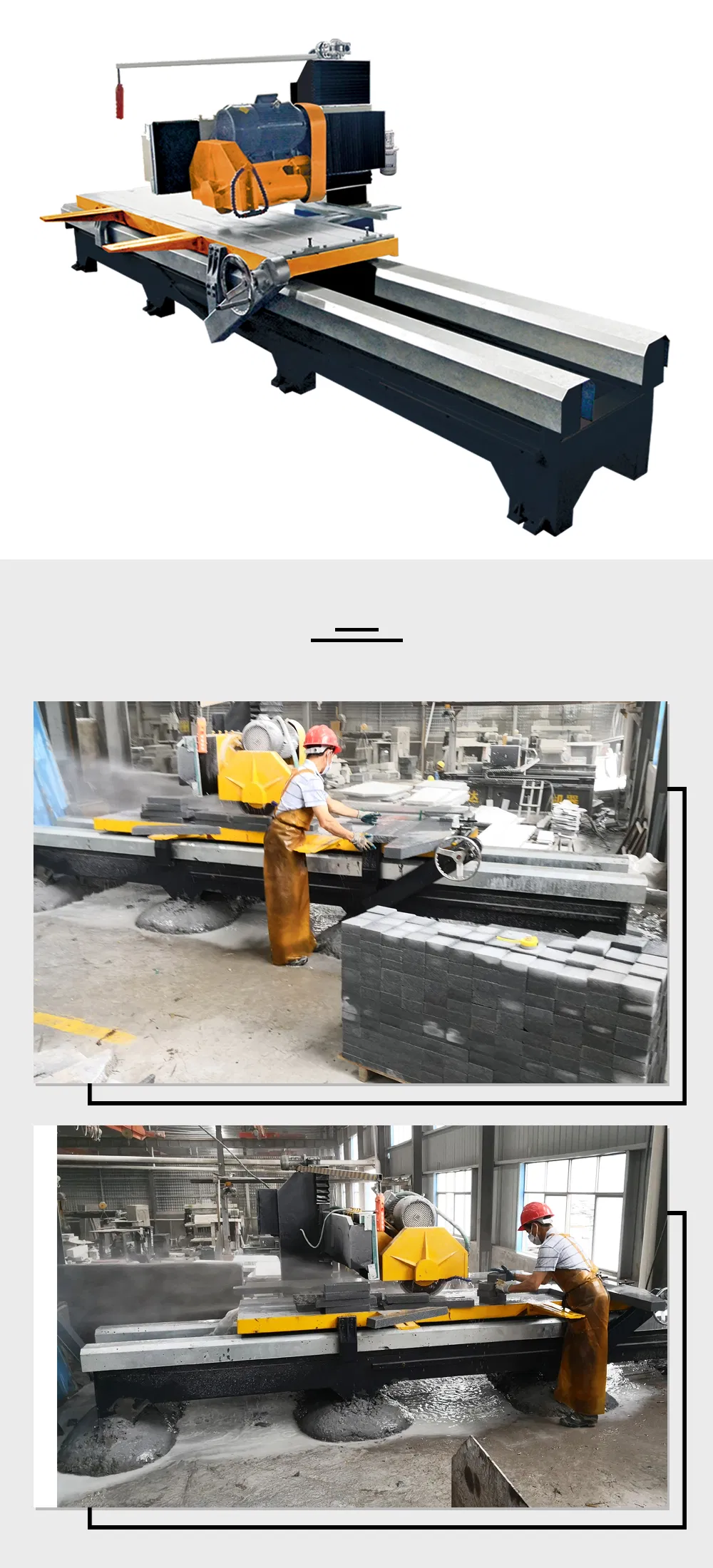 15kw Manual Stone Cutting Machine, Easy-to-Operate Electric Stone Cutting Machine, Edge Chamfering of Granite, Marble and Quartz Slabs, Sold at Factory Prices