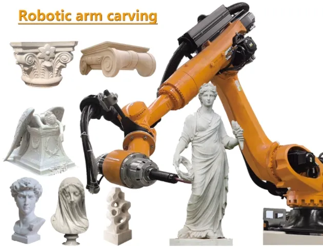 6 Axis Robot Arm CNC Router 3D Sculpture Stone Carving Machine