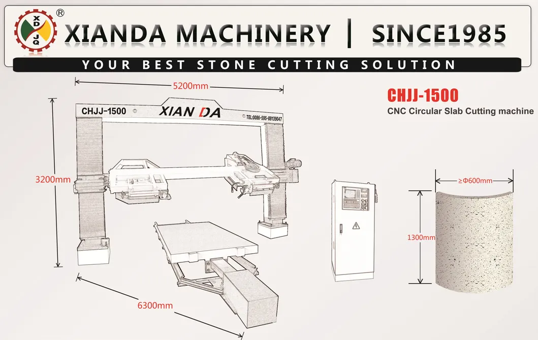 CNC Circular Slab Stone Cutting Machine for Processing Marble