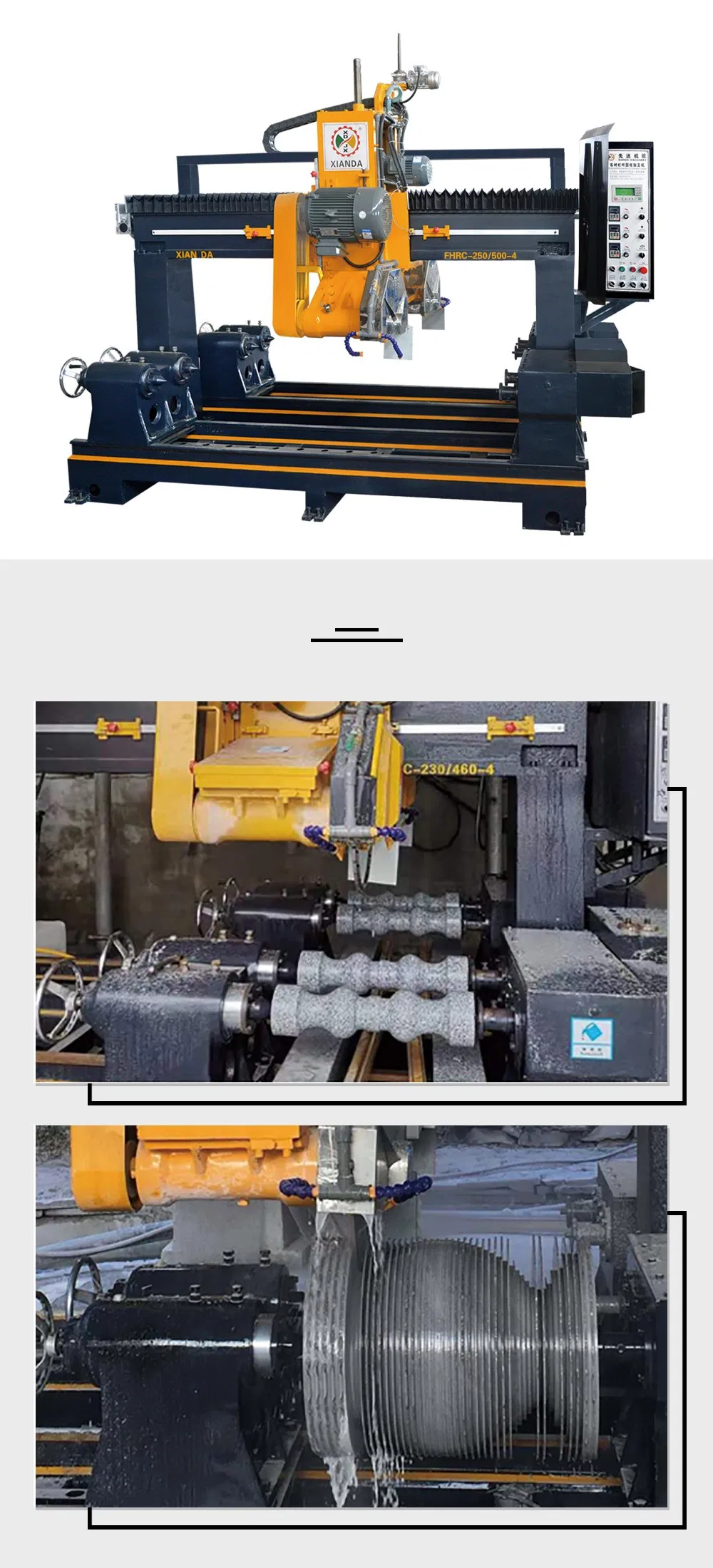 CNC Stone Cutting Machine for Baluster Profiling with Blade Head