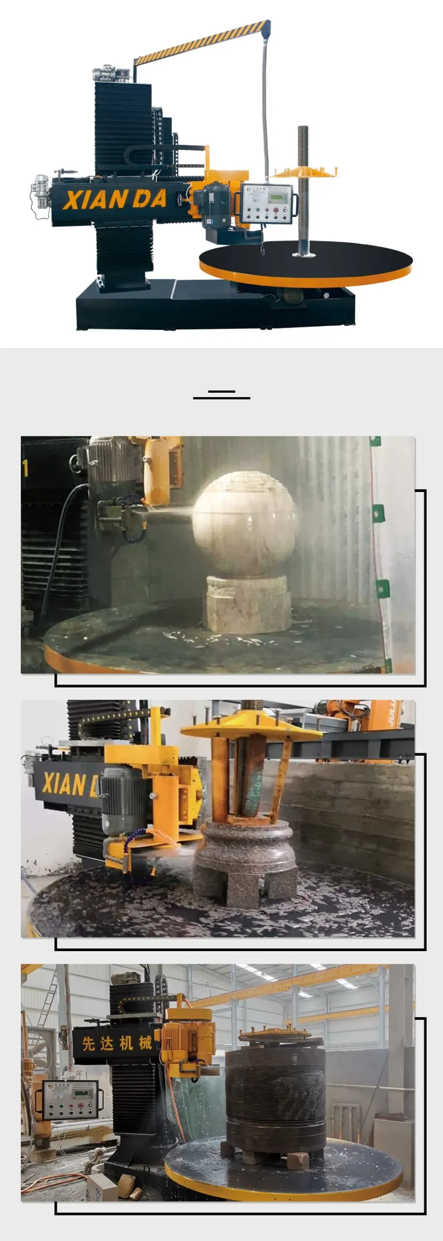 Column Cap and Base Profiling Machine for Marble Granite