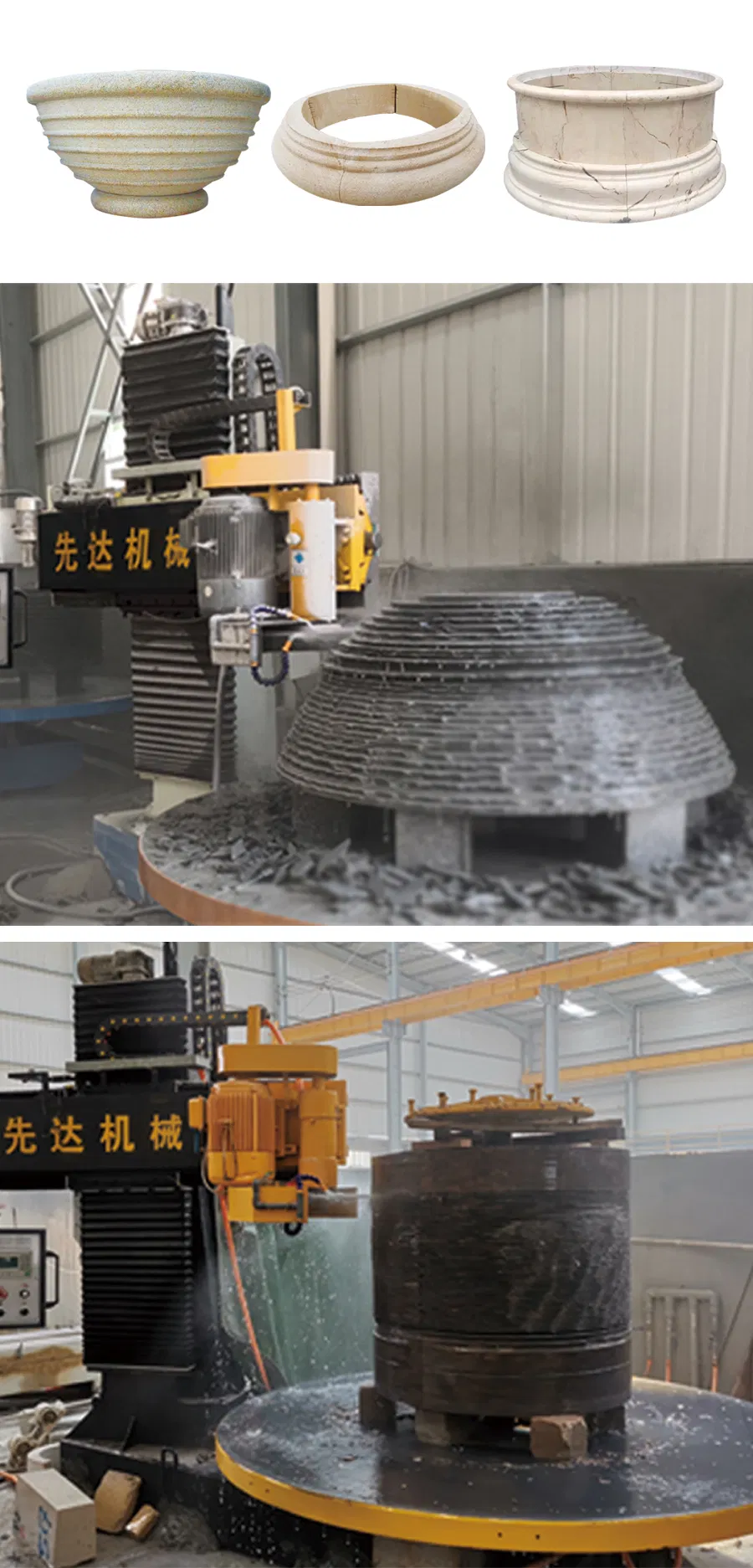 Column Cap and Base Profiling Machine with CNC/PLC System
