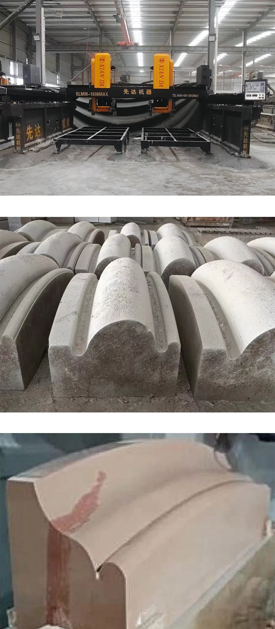 Dual Beam Bridge Type Four Blade Stone Marble Granite Cutting and Milling Machine