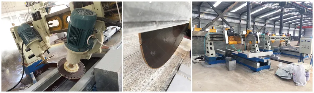 Four Blade Stone Cutting Machine for Column Slab Egde Cutting