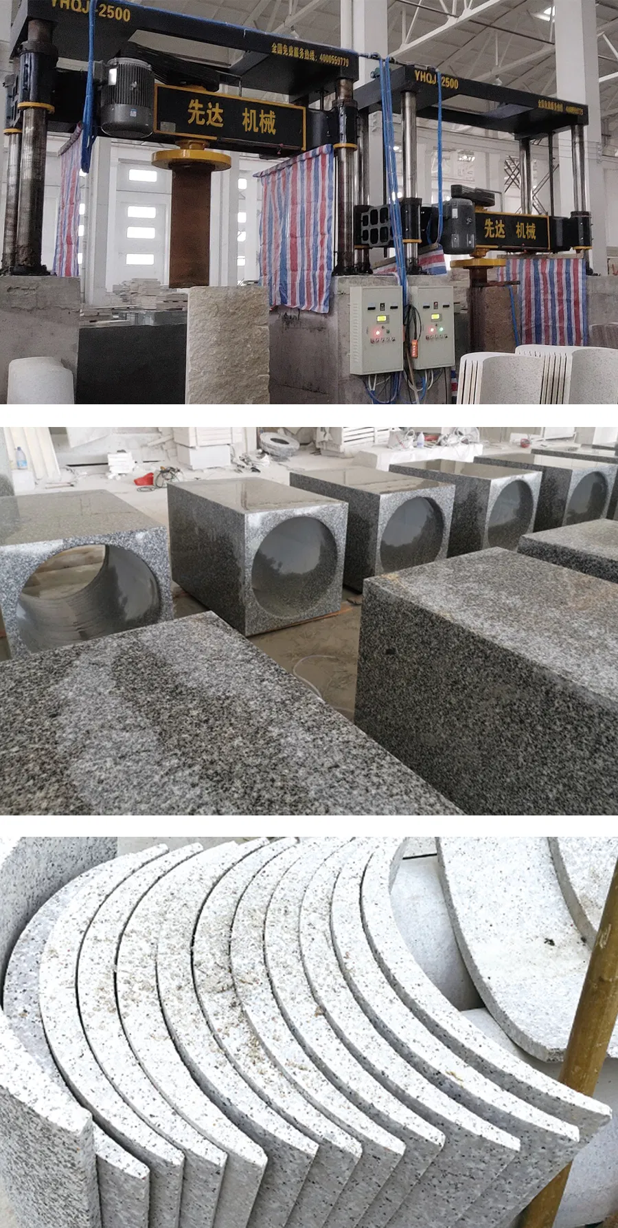 Four-Cylinder Gantry Stone Cutting Machine for Column Slab