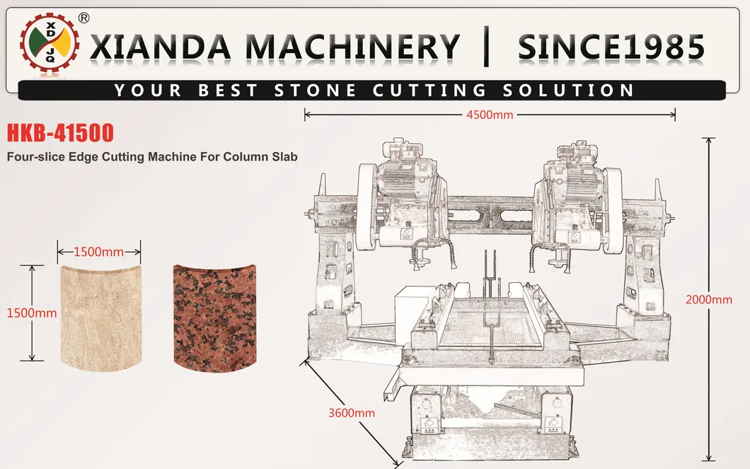 Four-Slice Edge Cutting Machine for Column Slab Hollow Column Processing Machine