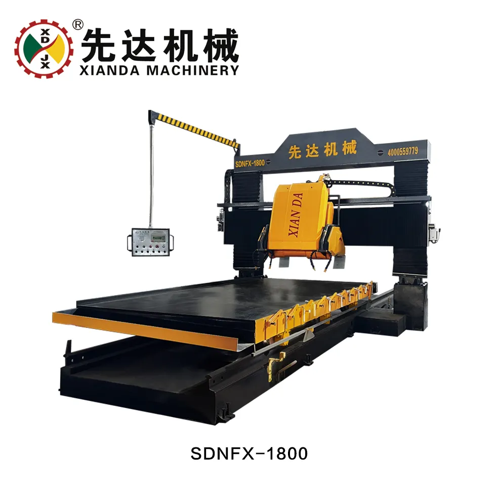 Gantry Lift Type Profiling Linear Machine Line and Arc Plate Stone Cutting Machine Xianda Factory