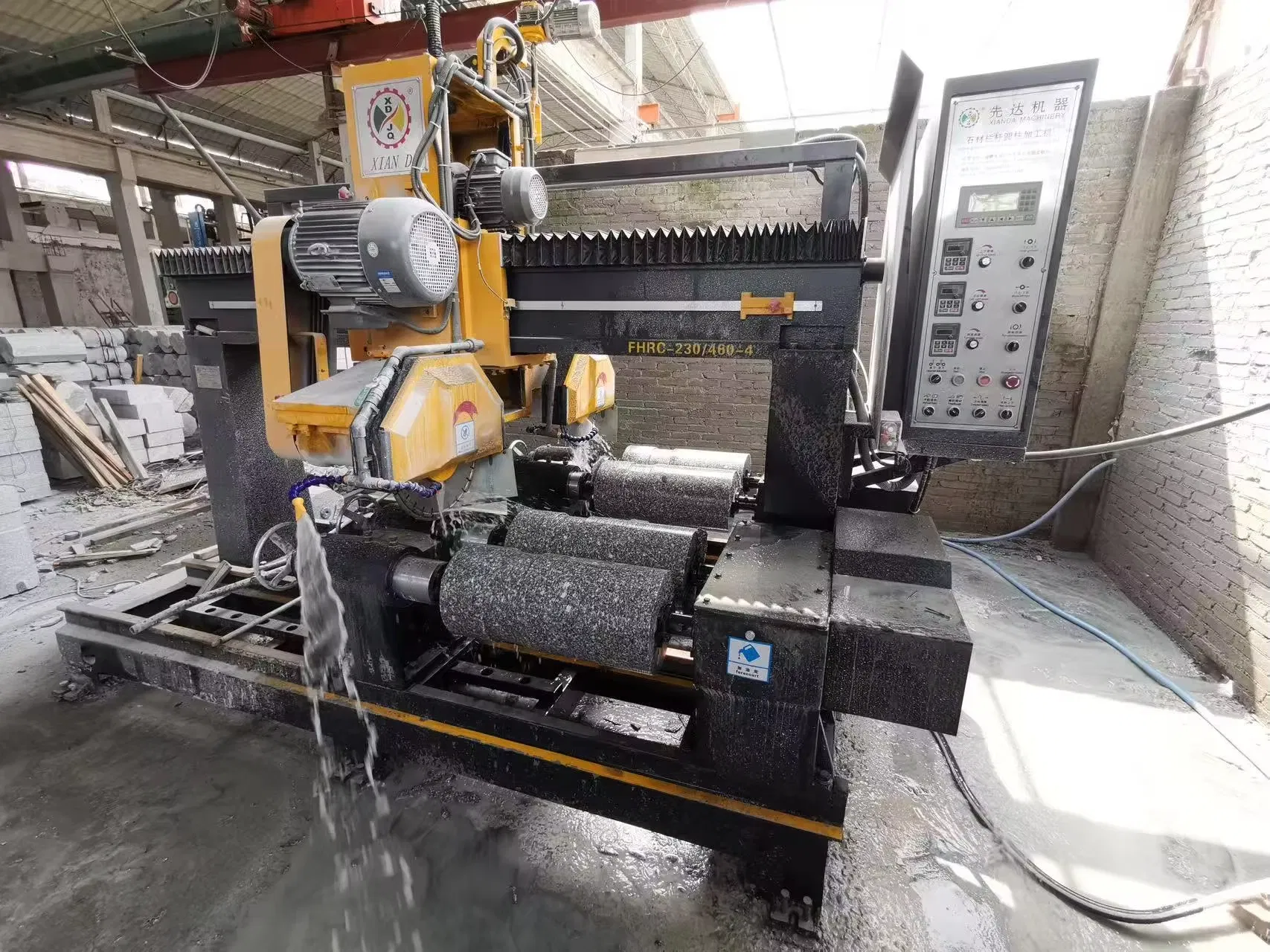 Granite Marble Slab Cutting High Efficiency Baluster Profiling Machine Roman Columns Stone Processing Equipment