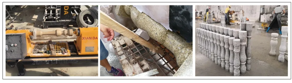 Multi-Function Stone Baluster Column Polishing Machine for Round Square Pillar Marble Granite Processing