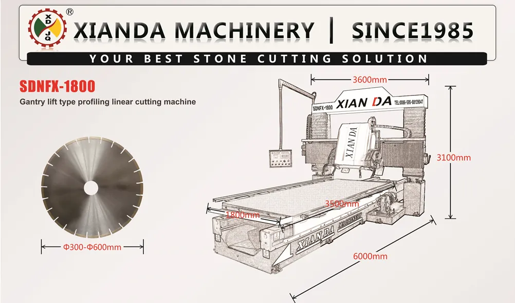 PLC/CNC Two Blades Gantry Type Profiling Linear Machine Sdnfx-1800 Scnfx-1800