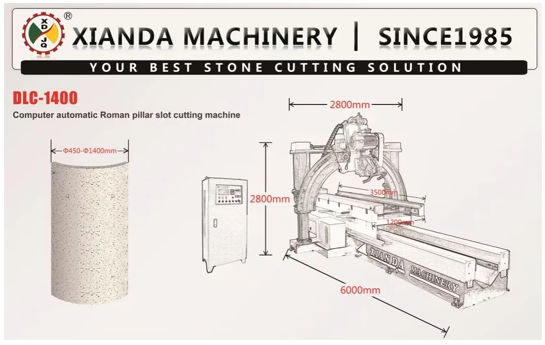 Xianda Automatic Roman Column Slot Cutting Machine