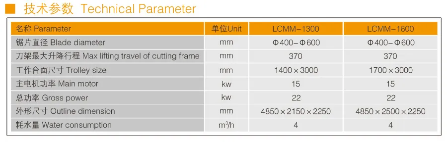 Xianda Stone Cutting Machine 3 Axis Linear Cutting Machine Lcmm-1300/1800