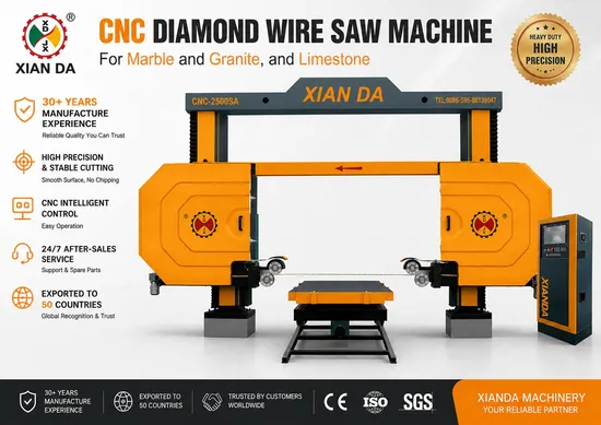 CNC Diamond Wire Saw Machine – Heavy Duty and High Precision