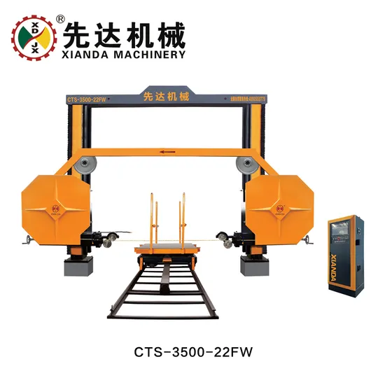 Four Wheels CNC Diamond Wire Saw Machine for Block Cutting