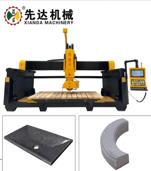 Marble Granite 5 Axis Bridge Cutting Machine for Special Shapes Visual Function