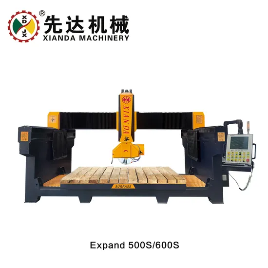 Infrared 3-Axis Monoblock CNC Stone Bridge Saw Cutting Processing Chamfering Sawing Machine for Mable Granite Quartz Slab Block Cutter Machinery for Sale