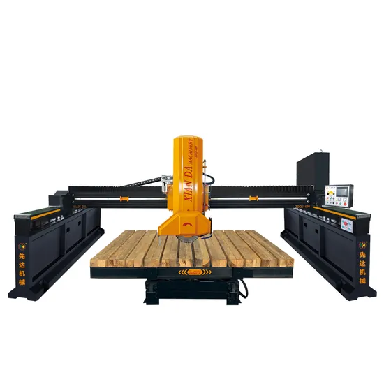 Automatic Bridge Infrared Stone Cutting Machine, Worktable with 360 Degree Rotation