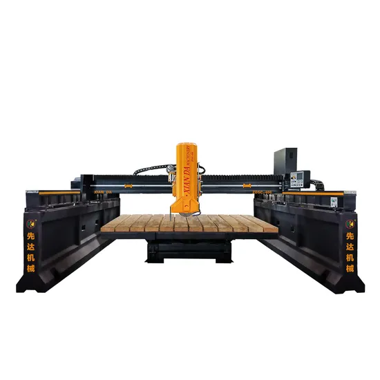 PLC Bridge Saw Automatic Stone Slab Cutting Machine for Marble Granite / Laser Infrared Sawing Machinery Block Cutter
