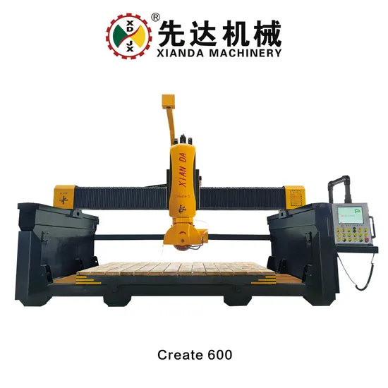 5 Axis PLC Bridge Cutting Machine Granite Quartz Marble Laser Stone Saw