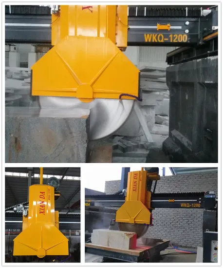 Xianda Middle Block Cutting Machine Rotating 0~90° Wkq-1200 for Cutting Thick Slabs and Paving Stone