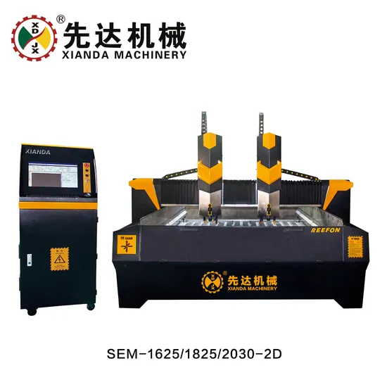 Xianda 3 Axis CNC Planar Bridge Saw Stone Carving Machine for Engraving Quartz Granite Marble Engraver/ Cutter/ Router Price