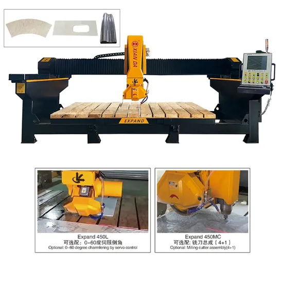 4 Axis CNC Stone Bridge Saw Machine High Precision for Slab Cutting and Profiling