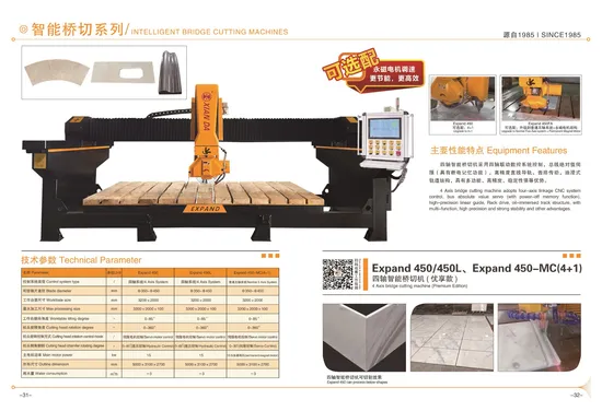 4 Axis Stone Cutting Machine Milling Cutter with Camera