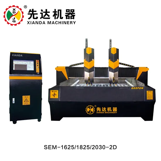 Xianda 3 Axis CNC Planar Bridge Saw Stone Carving Machine for Engraving Quartz Granite Marble Engraver/ Cutter/ Router Price