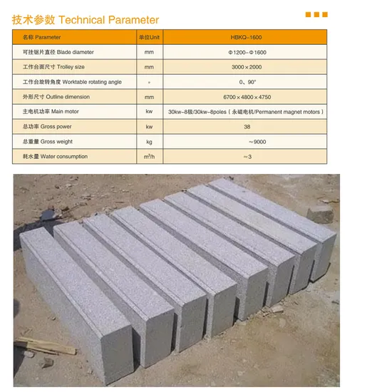 Heavy Duty Middle Block Cutting Machine High Precision Stone Cutter