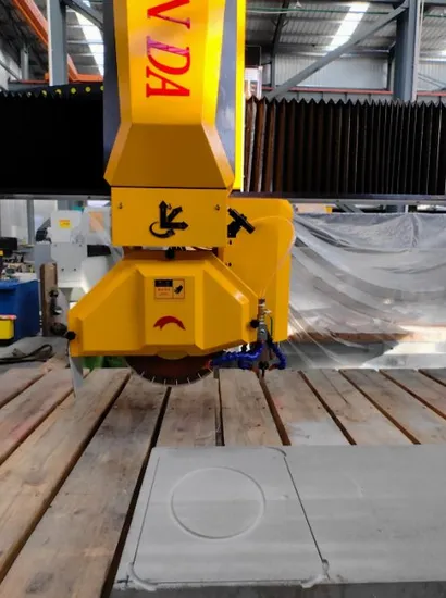5 Axis Stone CNC Router Bridge Saw Machine with Rotating Table for Granite Marble Carving